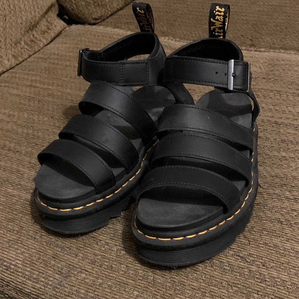 Dr. Martens Black Strappy Sandals